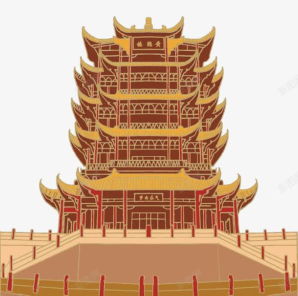 黄鹤楼png免抠素材_88icon https://88icon.com 旅游景区 武汉黄鹤楼 著名景点 黄鹤楼