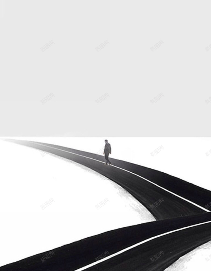走在路上的人H5背景jpg设计背景_88icon https://88icon.com H5素材 孤独 路上 道路 黑白色