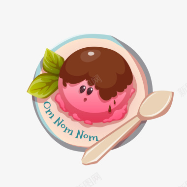 浪漫粉色粉色冰淇淋图标图标