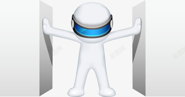 被挤压的小人png免抠素材_88icon https://88icon.com 3D白色小人 卡通小人 压力 小人 挤压 白色小人