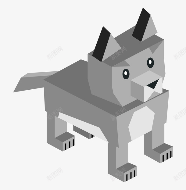 卡通立体积木动物小狗png免抠素材_88icon https://88icon.com 创意 动物 卡通 可爱的 小狗 方块 立体积木