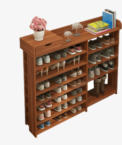 实木家具鞋柜收纳柜子素材