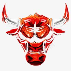 红色牛头红色的牛头图案高清图片