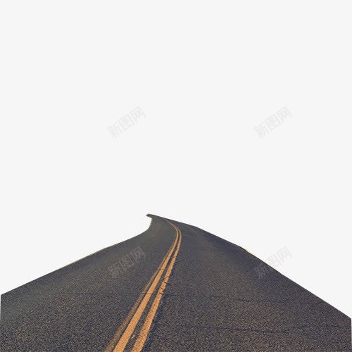 宽敞的林间小路png免抠素材_88icon https://88icon.com 干净 林间小路 柏油路 空气清新 黄色线 黑色