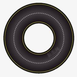 黑色圆环跑道素材