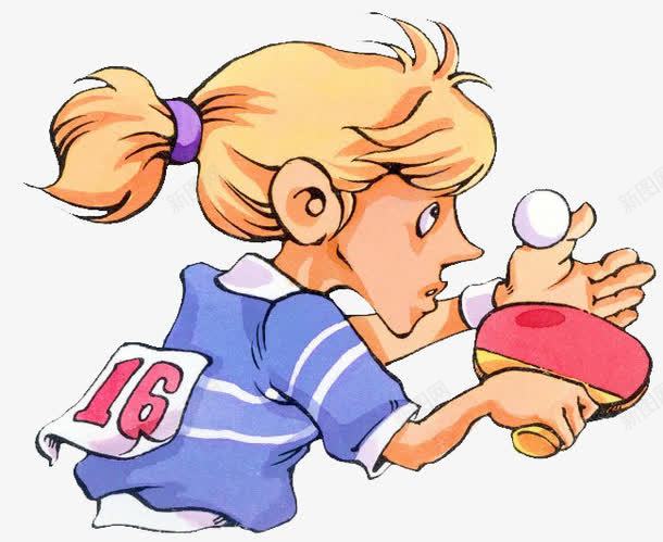 卡通人物打球png免抠素材_88icon https://88icon.com 乒乓球 打乒乓球 球拍 运动 选手