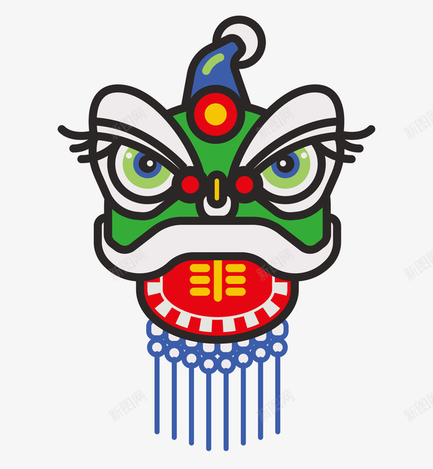 绿色相间狮子头中国风元宵节png免抠素材_88icon https://88icon.com 中国风 元宵节 狮子头 绿色 绿色相间狮子头中国风矢量元宵节醒狮高清下载免费下载 醒狮矢量 霸气醒狮