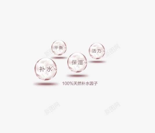 化妆品功效文字png免抠素材_88icon https://88icon.com 化妆品功效 水珠 装饰