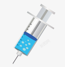 卡通手绘疫苗针筒素材
