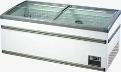 冷藏冰柜实物白色横式保鲜柜高清图片