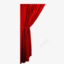 红色帘幕素材