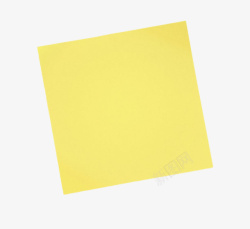黄色正方形空白的便笺纸实物素材