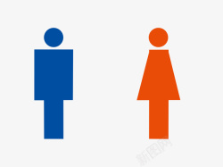 女标志男女洗手间图标高清图片