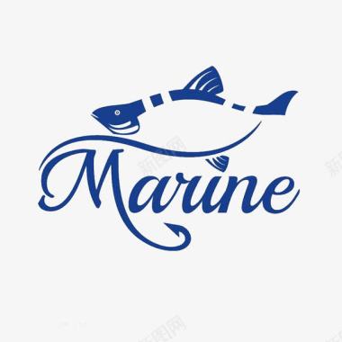 蓝色小鱼logo图标图标