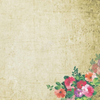 复古怀旧水彩花卉海报背景模板背景