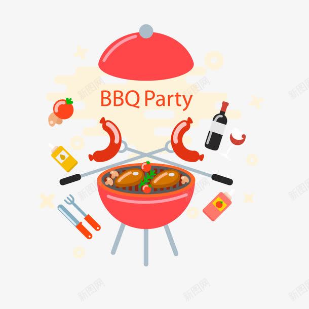 意烧烤派对png免抠素材_88icon https://88icon.com BBQ 手绘 烤肉 烧烤架子 背景装饰 香肠