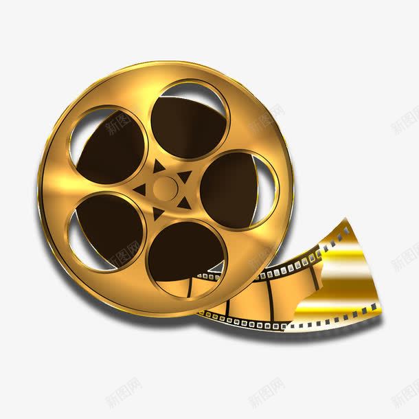 金色电影录像带png免抠素材_88icon https://88icon.com 电影海报 装饰图案 金色电影录像带