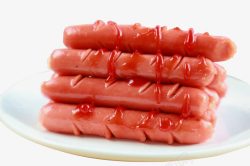 美味番茄红色烤肠高清图片