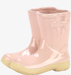 可爱粉色雨鞋素材