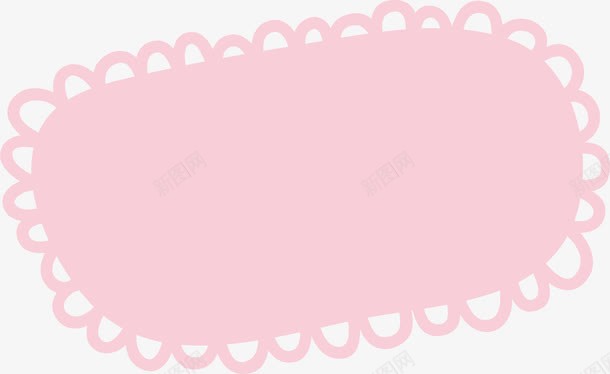 粉色花边边框png免抠素材_88icon https://88icon.com AI 卡通 可爱 手绘 淡粉边框 粉红 粉色 线条 花边 边框