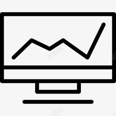 电子眼监控线图形显示器屏幕上勾勒出一圈图标图标