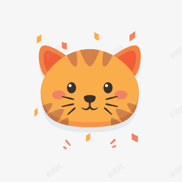 零碎纸小猫头像矢量图eps免抠素材_88icon https://88icon.com 卡通 卡通可爱 卡通的 可爱卡通 可爱的小猫 头像 小猫 零碎纸 矢量图