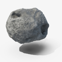 黑色陨石石头石块素材