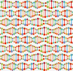 手绘DNA排列平铺背景素材