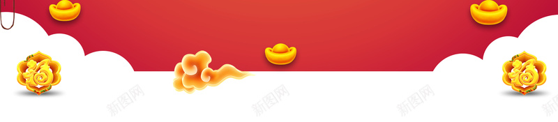 春节背景元素图jpg设计背景_88icon https://88icon.com 元宝 底纹 松柏 灯笼 祥云 福