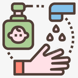 洗手液海报绿色的婴儿洗手液图标高清图片