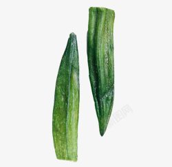 蔬果干产品实物秋葵干两个高清图片
