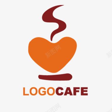 咖啡书LOGO咖啡厅logo创意咖啡图标图标