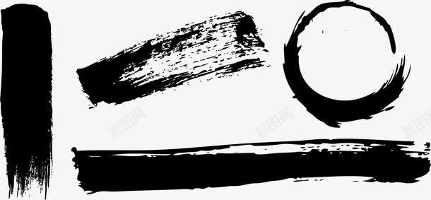 随意的笔刷png免抠素材_88icon https://88icon.com 墨水笔刷 油墨 油墨笔刷 笔刷 随意 黑墨笔刷