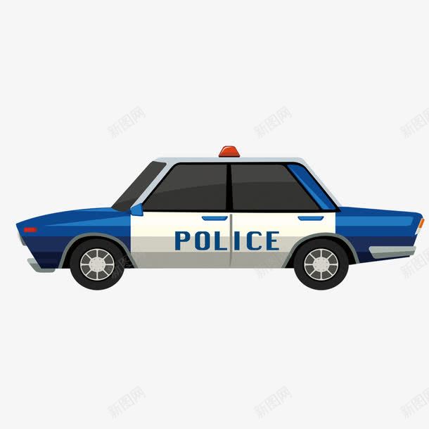 蓝色警车png免抠素材_88icon https://88icon.com png图形 png装饰 交通 卡通 汽车 装饰