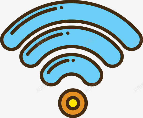 蓝色手绘的WiFi元素png免抠素材_88icon https://88icon.com WIFI图案 WiFi 互联网 信号 手绘WiFi 网络 蓝色WiFi
