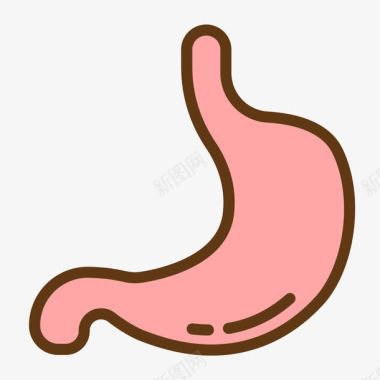 粉色手绘胃人体器官图标图标