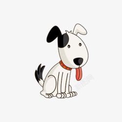 吐舌头的小狗素材