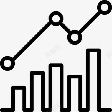 金融和商业损失统计图标图标
