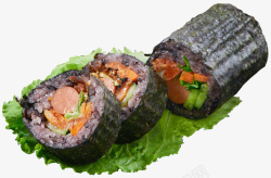 寿司美味产品实物黑米饭团高清图片