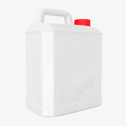 白色瓶身红色盖子的塑料瓶罐实物素材