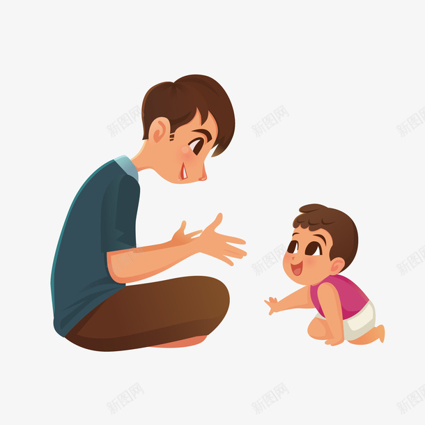 开心手绘玩耍父子png免抠素材_88icon https://88icon.com png免抠图 可爱 孩子 宝宝 开心 手绘 父亲 父子 父子对话 玩耍