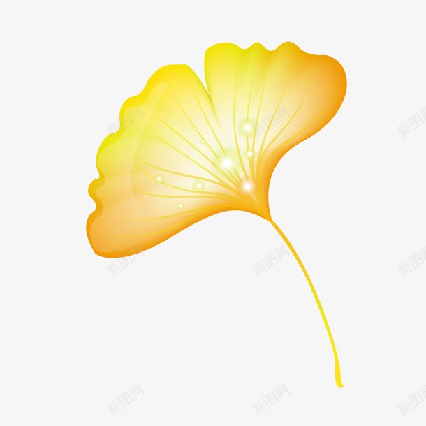 金色银杏树叶png免抠素材_88icon https://88icon.com 树叶 金色 银杏