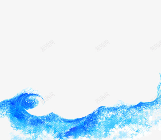 蓝色大海装饰图案psd免抠素材_88icon https://88icon.com 大海 波涛 蓝色大海