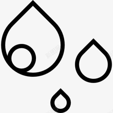 不同形状雨滴雨滴图标图标