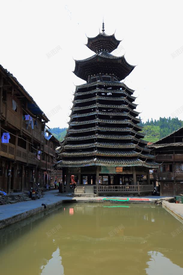 民族风贵州从江县增冲鼓楼png免抠素材_88icon https://88icon.com 侗族 侗族鼓楼 少数民族 建筑 民族风 贵州 阁楼 鼓楼