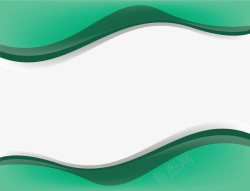 绿色波浪抽象边框矢量图素材