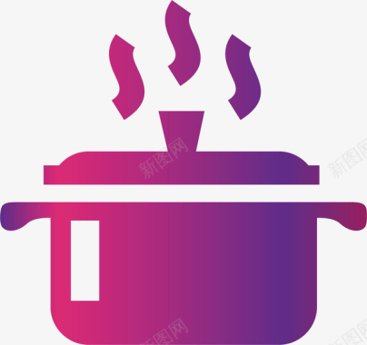 卡通烧烤锅煮饭电饭锅图标图标