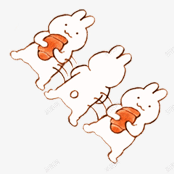 抱着面包的吃货兔子png免抠素材_88icon https://88icon.com 兔子 卡通 可爱 吃货 手绘 抱着 牛角包 翻来覆去 翻滚