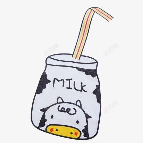 可爱的卡通牛奶瓶png免抠素材_88icon https://88icon.com 习惯 卡通 卡通牛奶瓶 可爱 奶牛 手绘 插图 牛奶瓶 设计
