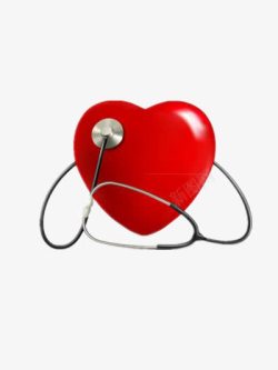 医疗心脏与听诊器素材